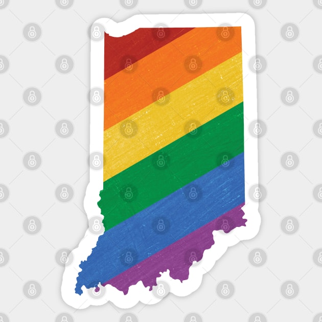 Indiana Pride Sticker by juniperandspruce